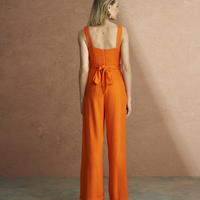 Macacão Longo Barra Transpassada Laranja - imagem 1