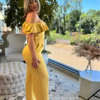 Macacão sem Alças com Amarração Amarelo Carlota Costa  - imagem 2