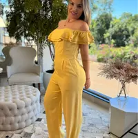 Macacão sem Alças com Amarração Amarelo Carlota Costa  - imagem 1