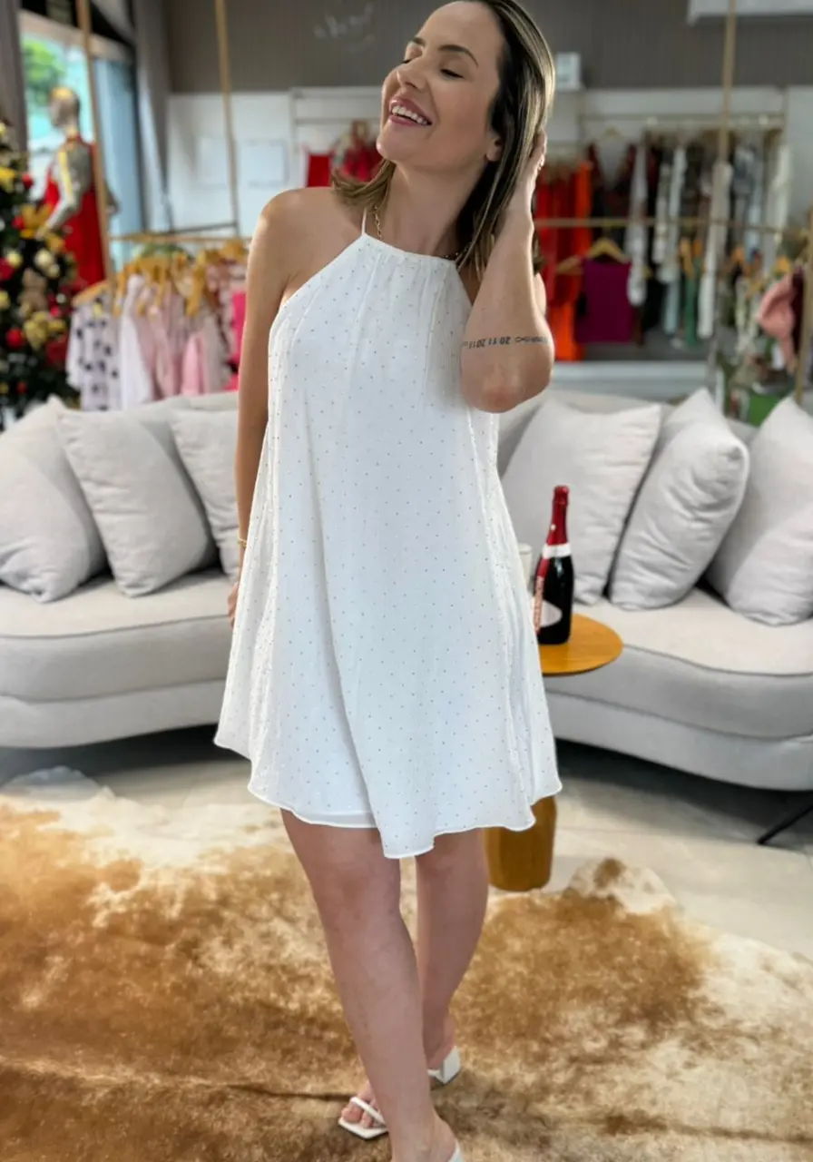 Vestido Curto Trapezio Amplo Carlota Costa 