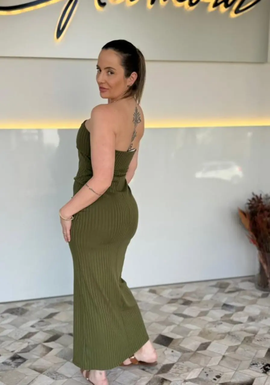 Vestido Basic Verde Carlota Costa Ref 14969