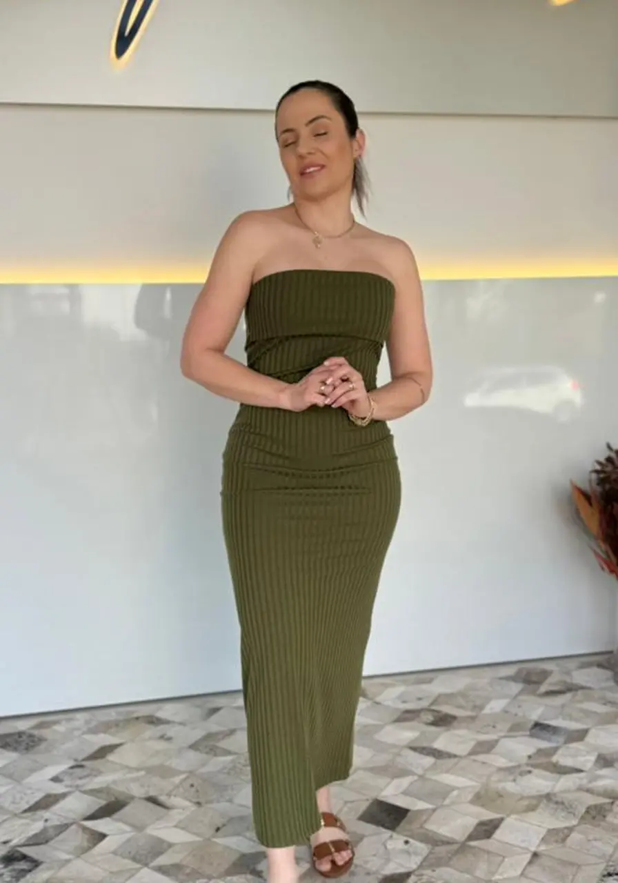 Vestido Basic Verde Carlota Costa Ref 14969