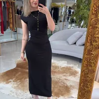 Vestido De Malha Preto Carlota Costa Ref 16021 - imagem 2