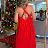 Vestido Midi Amplo Vermelho Carlota Costa Ref 12622 - imagem 1