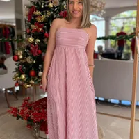 Vestido Listras Vermelho Carlota Costa Ref 15051 - imagem 2