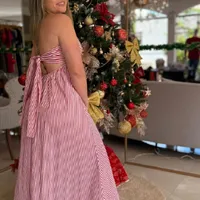 Vestido Listras Vermelho Carlota Costa Ref 15051 - imagem 3