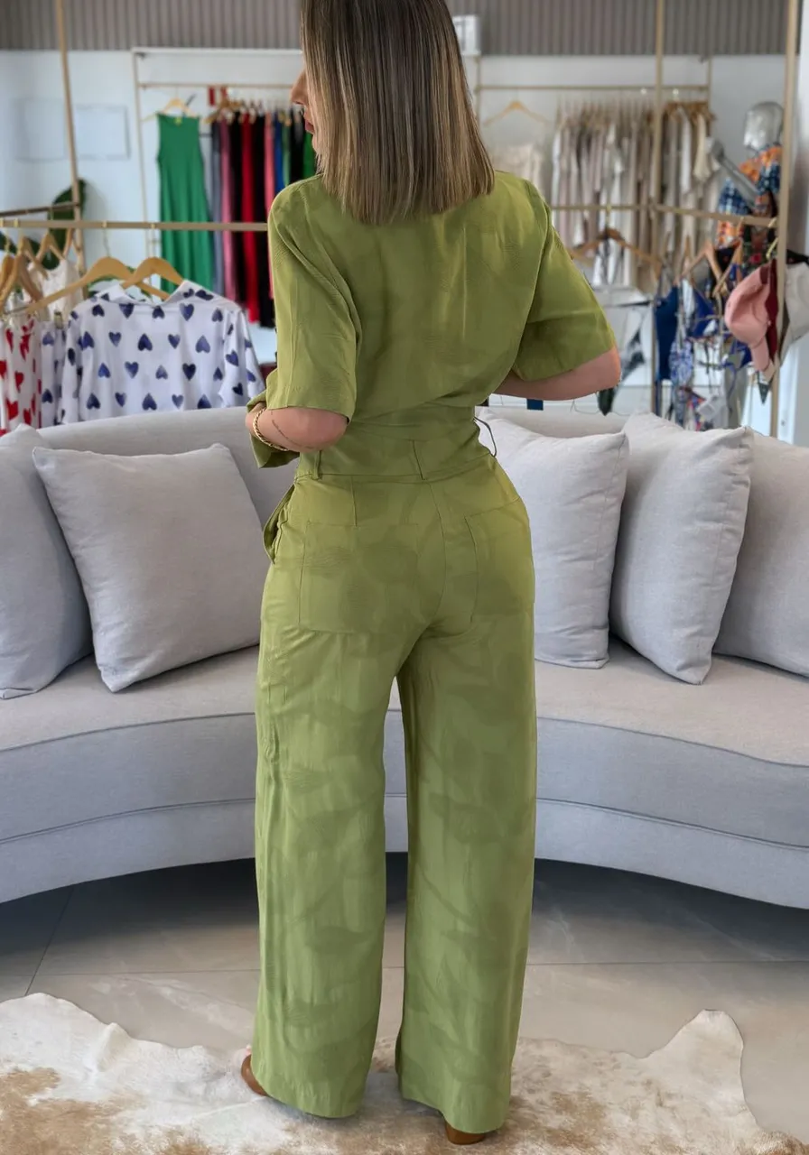 Conjunto Calça E Camisa Botões