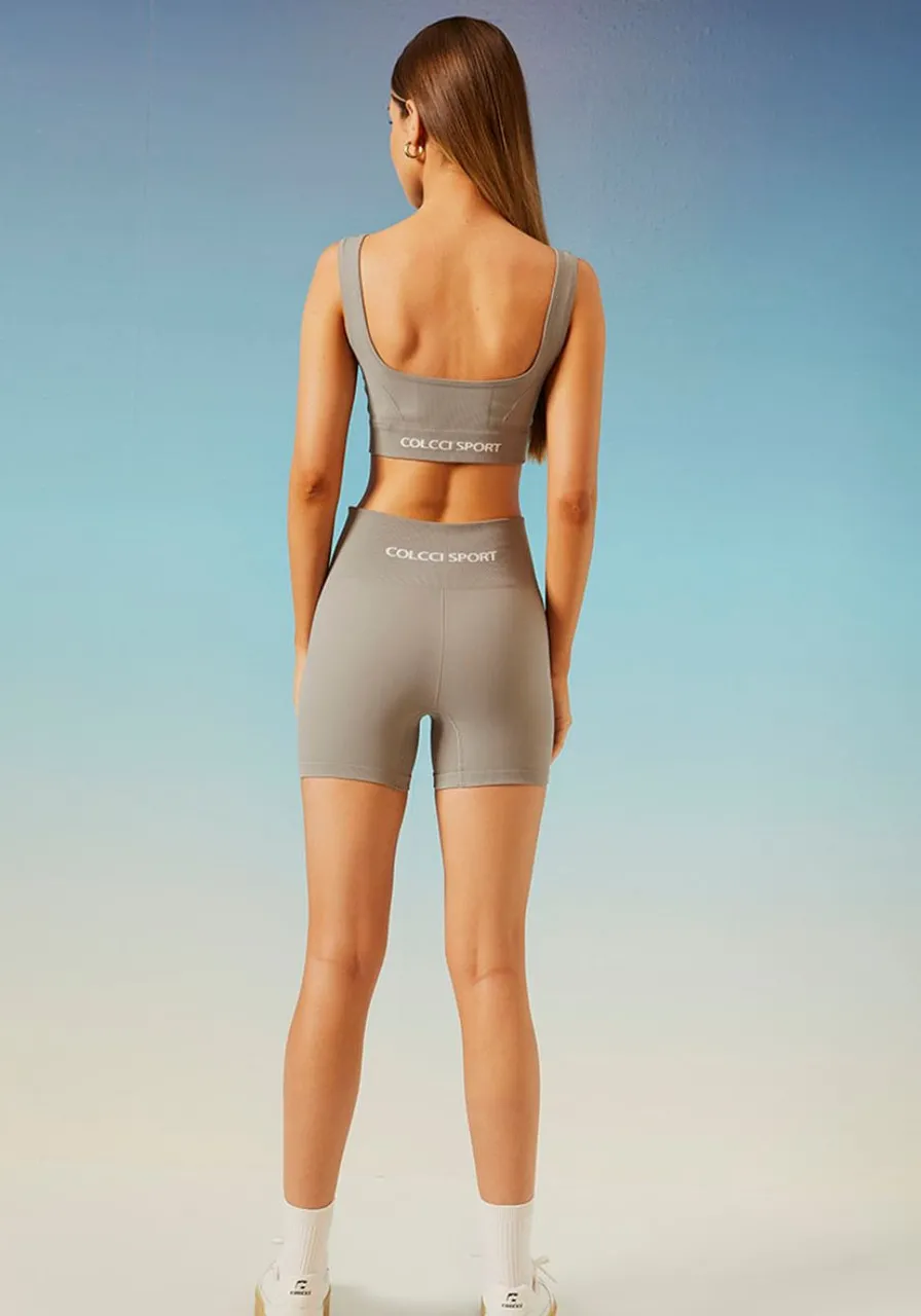 Conjunto Top E Bermuda Sport Style Cinza