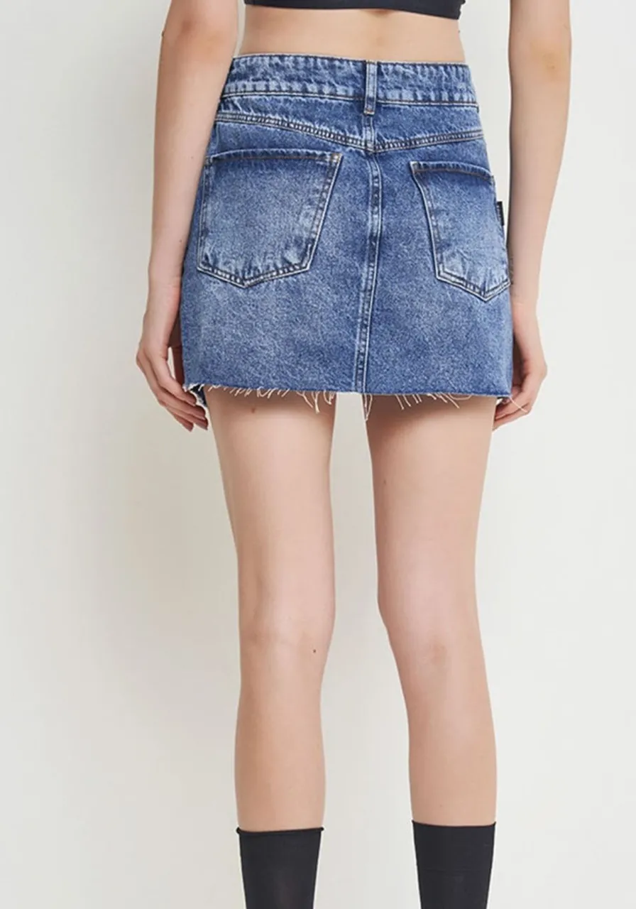 Saia Jeans Sobreposição Colcci