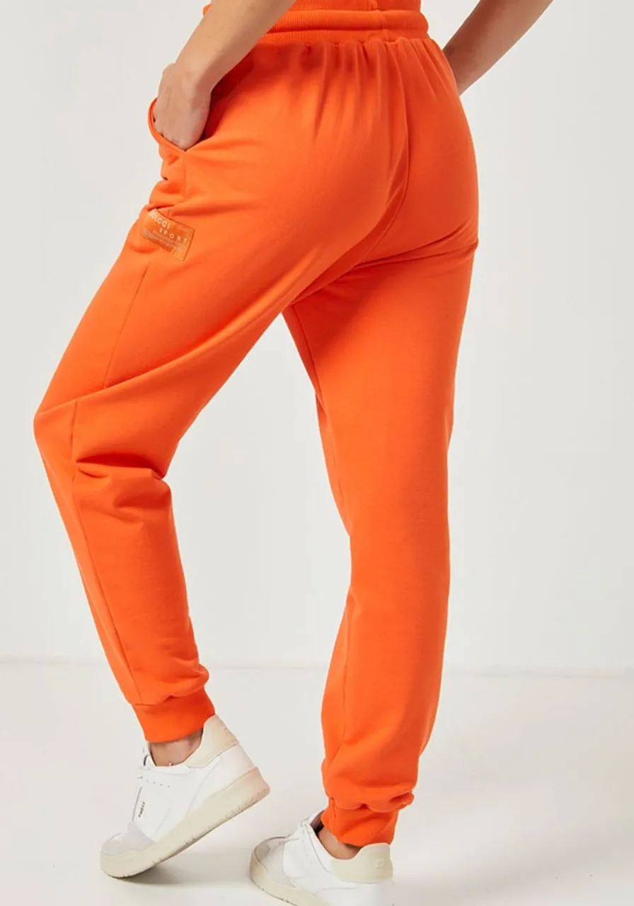 Calça Moletom Cadarço Sports Laranja 