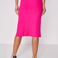 Saia Midi Canelada Rosa Colcci - imagem 1