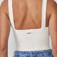 Blusa Decote Quadrado Canelada Slim - imagem 1