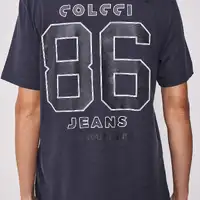 Camiseta Alongada Estampa Nas Costas - imagem 1