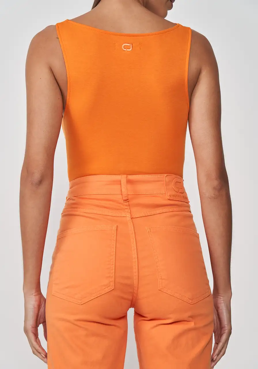 Blusa Sem Mangas Com Recorte