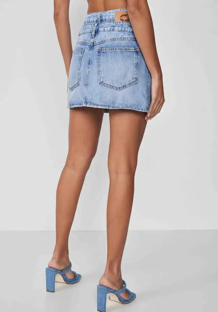 Saia Jeans Curta Cós Duplo Colcci