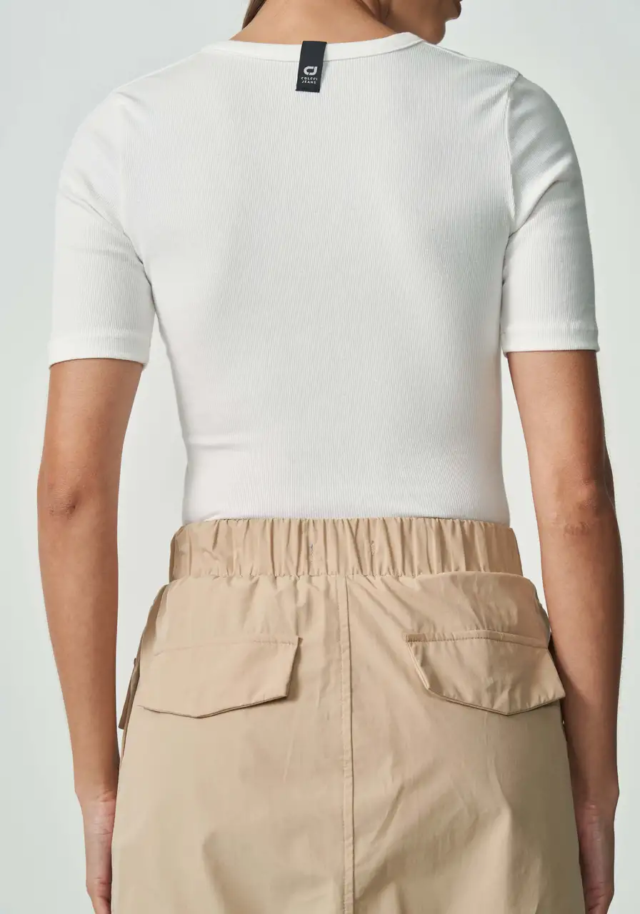 Blusa Canelada Decote V Colcci