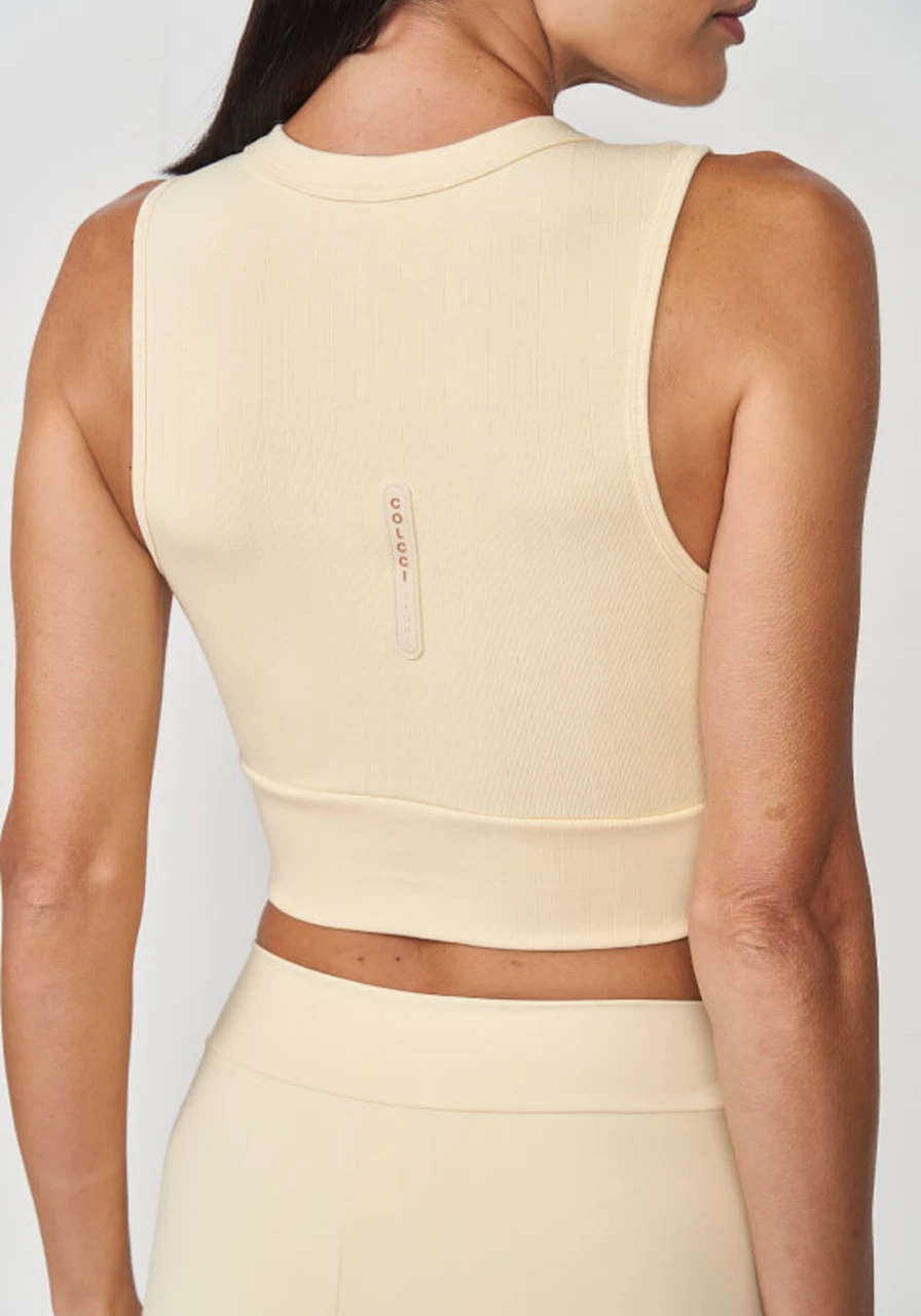 Blusa Cropped Slim Canelado Colcci