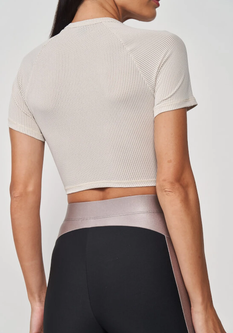 Blusa Cropped Tela Logo Colcci