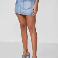 Saia Jeans Curta Cós Duplo Colcci - imagem 2