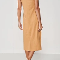 Vestido Midi Com Fenda E Estampa - imagem 1