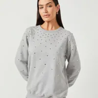 Blusão Moletom Com Aplicações Colcci                                                                                                                                                                                                  - imagem 1