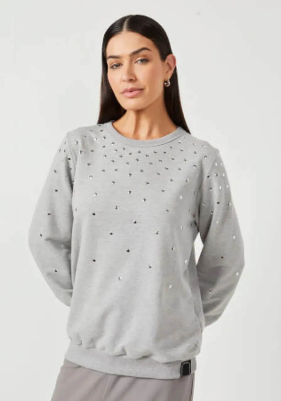 Blusão Moletom Com Aplicações Colcci                                                                                                                                                                                                 