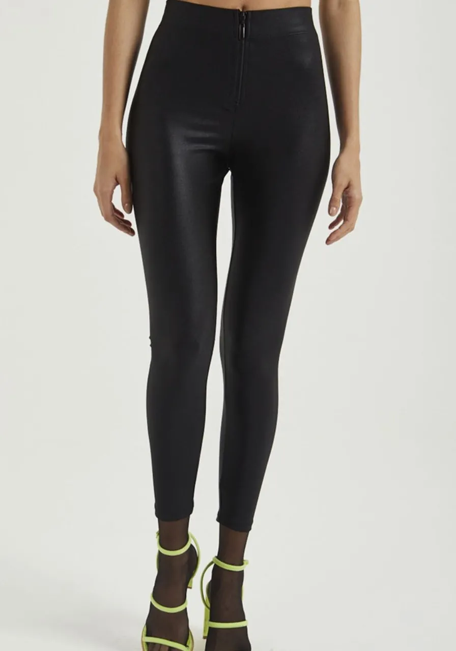 Calça Legging Acetinada Sport Perfect Black