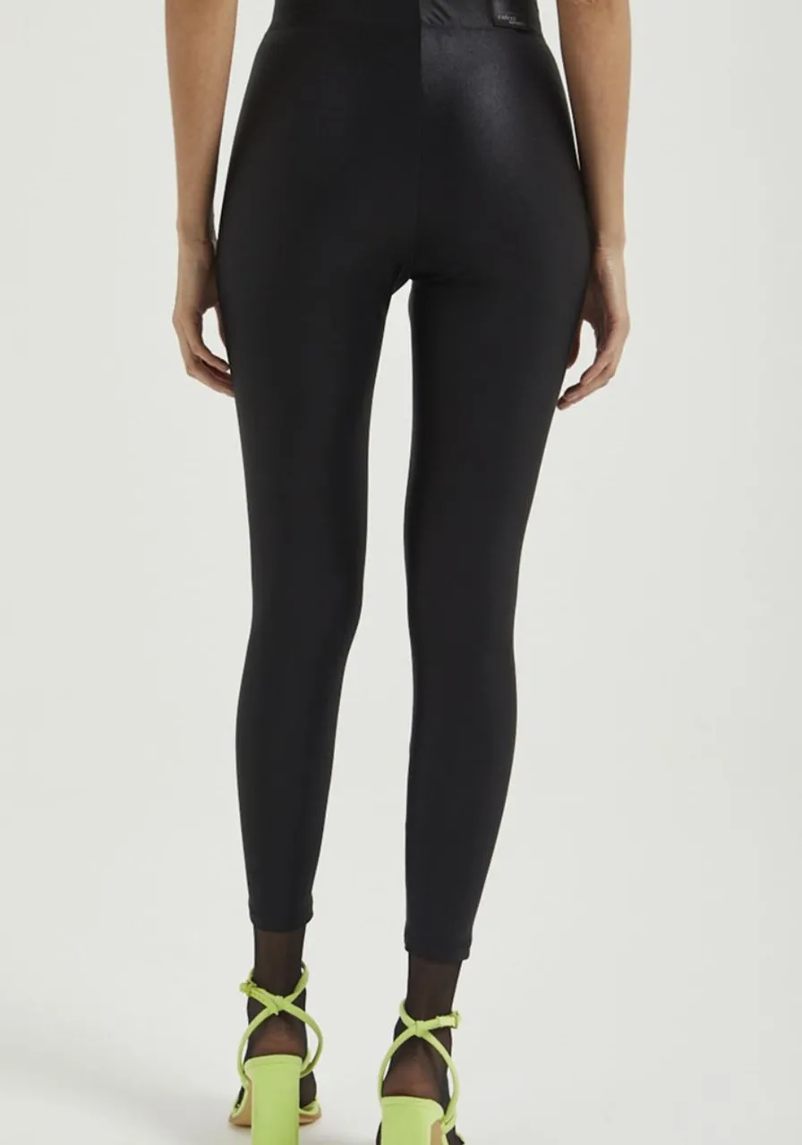 Calça Legging Acetinada Sport Perfect Black