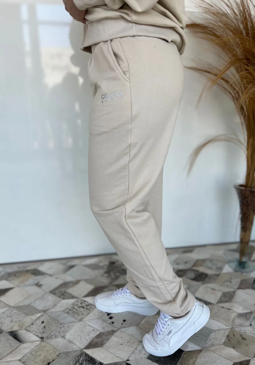 Calça Moletom Bege Colcci