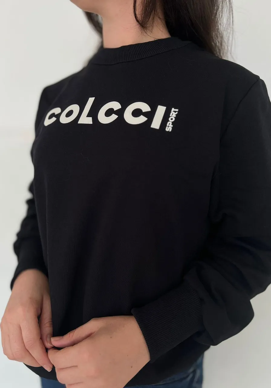 Blusão Moletom Preto Colcci