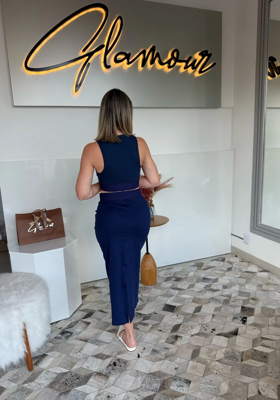 Top Colcci Azul Darkness Ref 13874