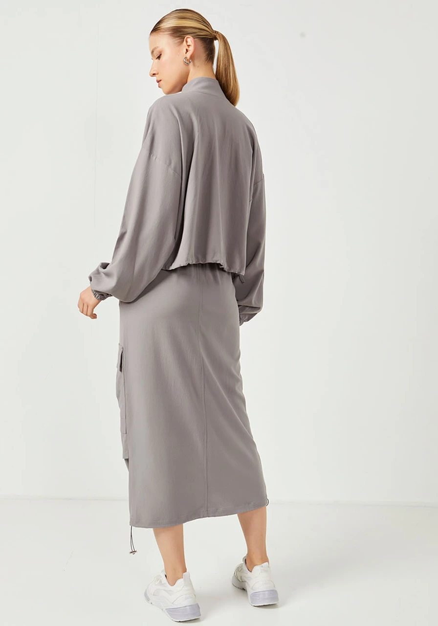 Saia Midi Estilo Cargo Colcci