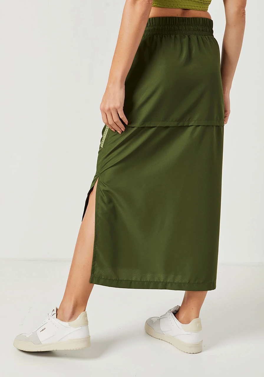 Saia Midi Em Nylon Colcci