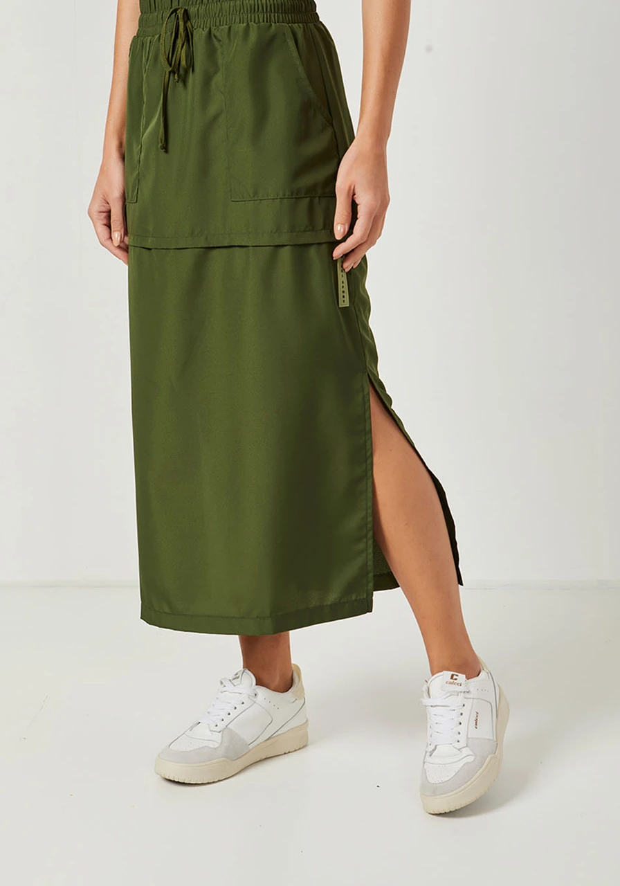 Saia Midi Em Nylon Colcci