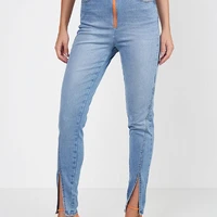 Calça Jeans Skinny Zíper Laranja Colcci - imagem 1