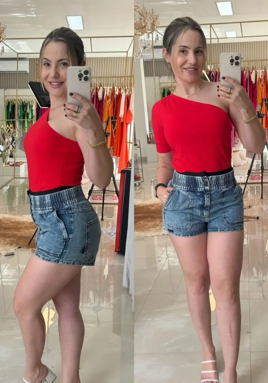 Blusa Canelada Uma Manga Colcci 