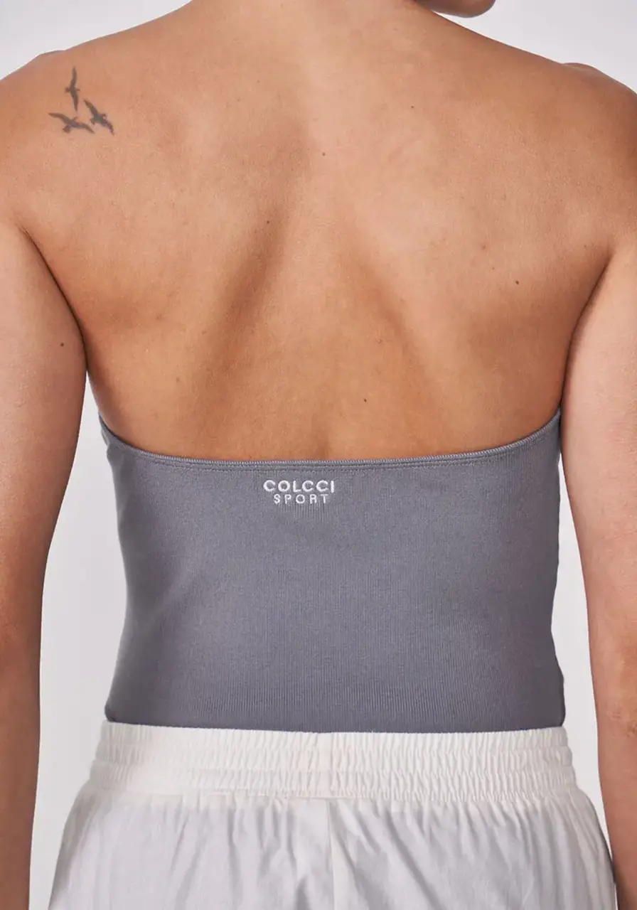 Top Tomara que Caia Cinza Silver Fox Colcci 