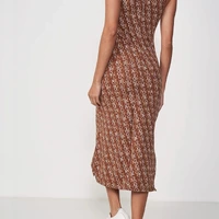 Vestido Jaacquard Marrom/Bege/Off Colcci Ref 14561 - imagem 1