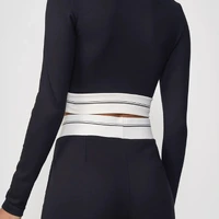 Blusa Colcci Preta Com Detalhe Branco Ref 5393 - imagem 1