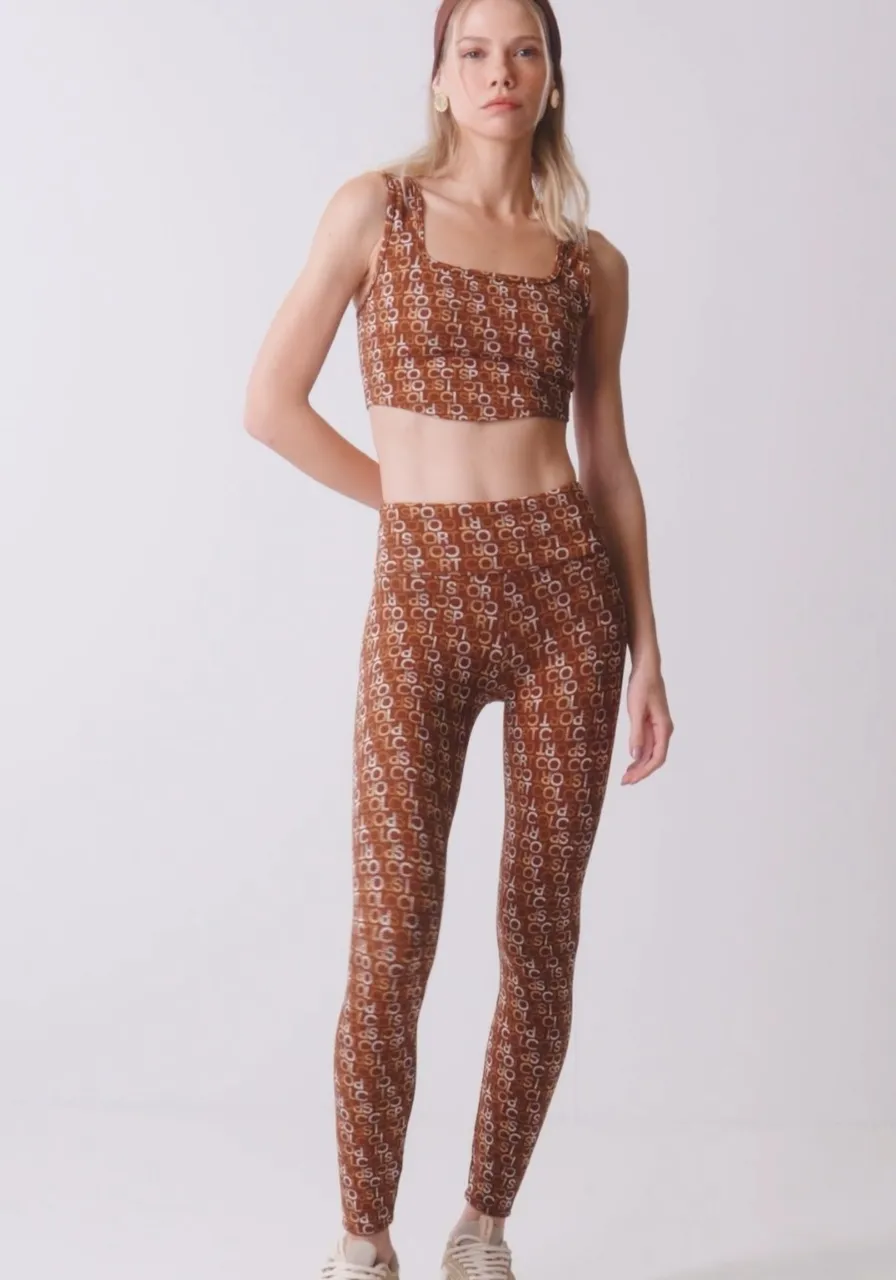 Top Jacquard Colcci Marrom/Bege/Off Ref 14677