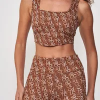 Top Jacquard Colcci Marrom/Bege/Off Ref 14677 - imagem 2