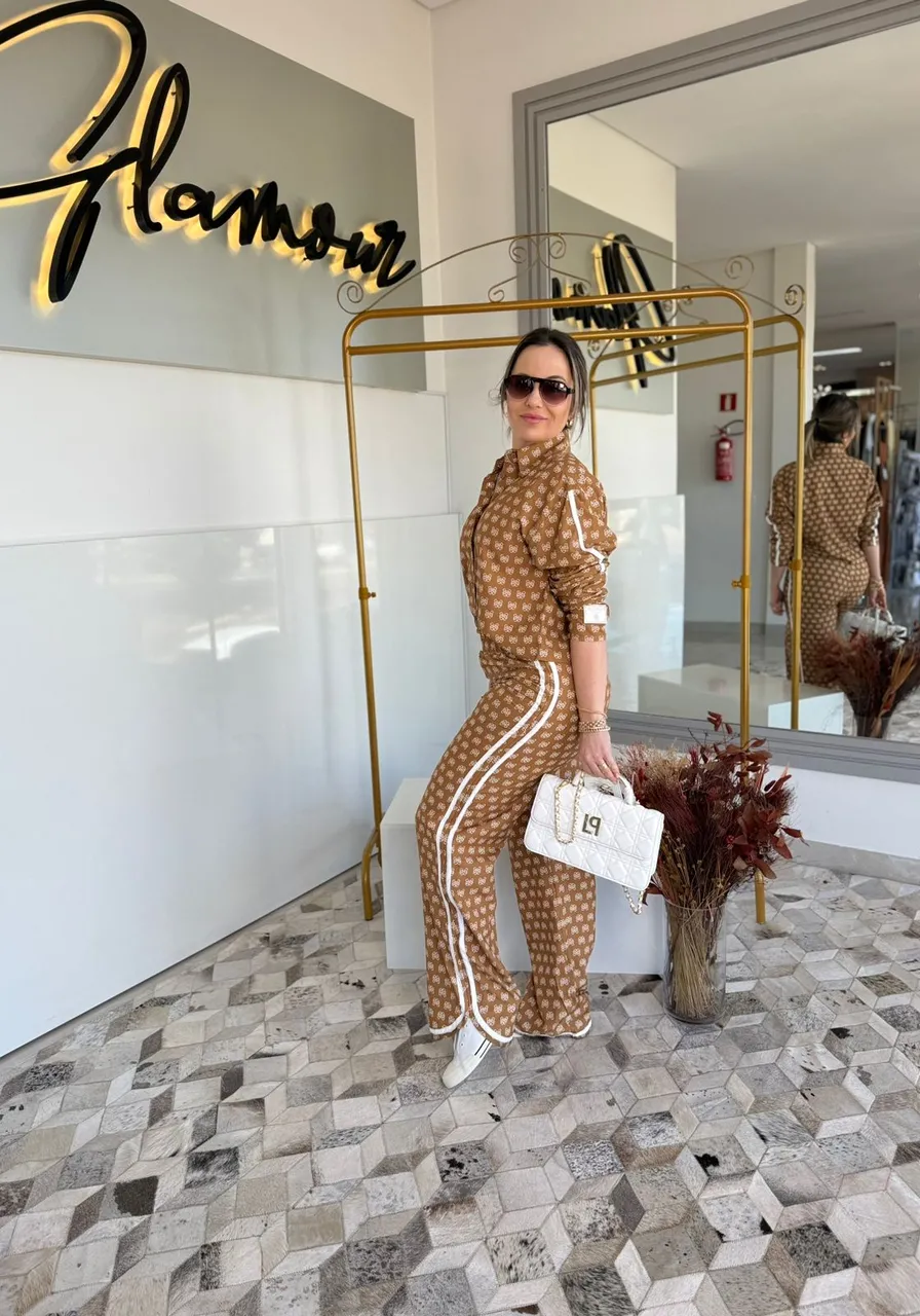 Calça Estampada Monograma  Colcci Ref 15380