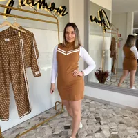 Vestido Colcci Marrom Organico Ref 15396 - imagem 2