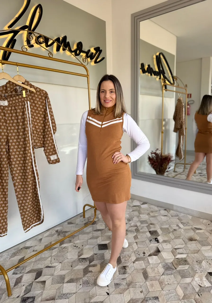 Vestido Colcci Marrom Organico Ref 15396