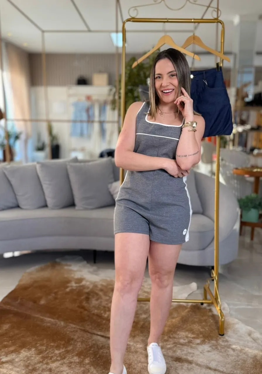 Macaquinho Colcci Mescla Grafite Ref 15554