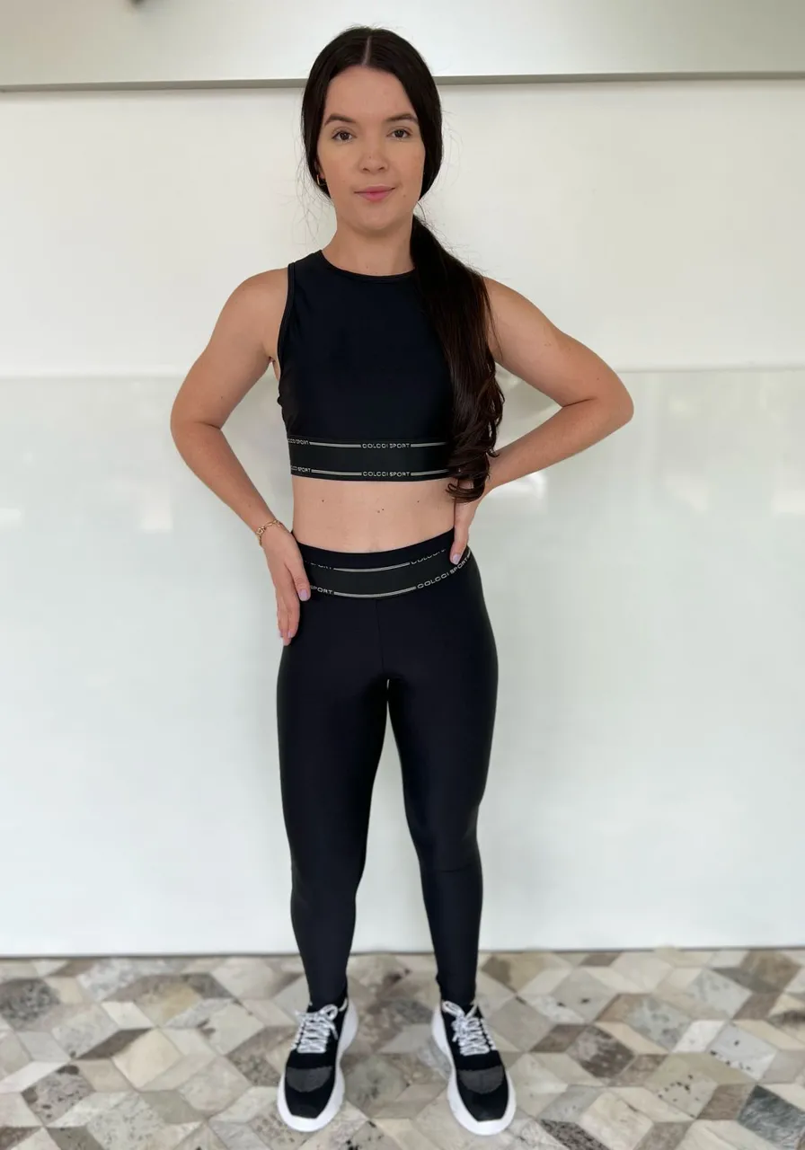 Top Acetinado Black Colcci