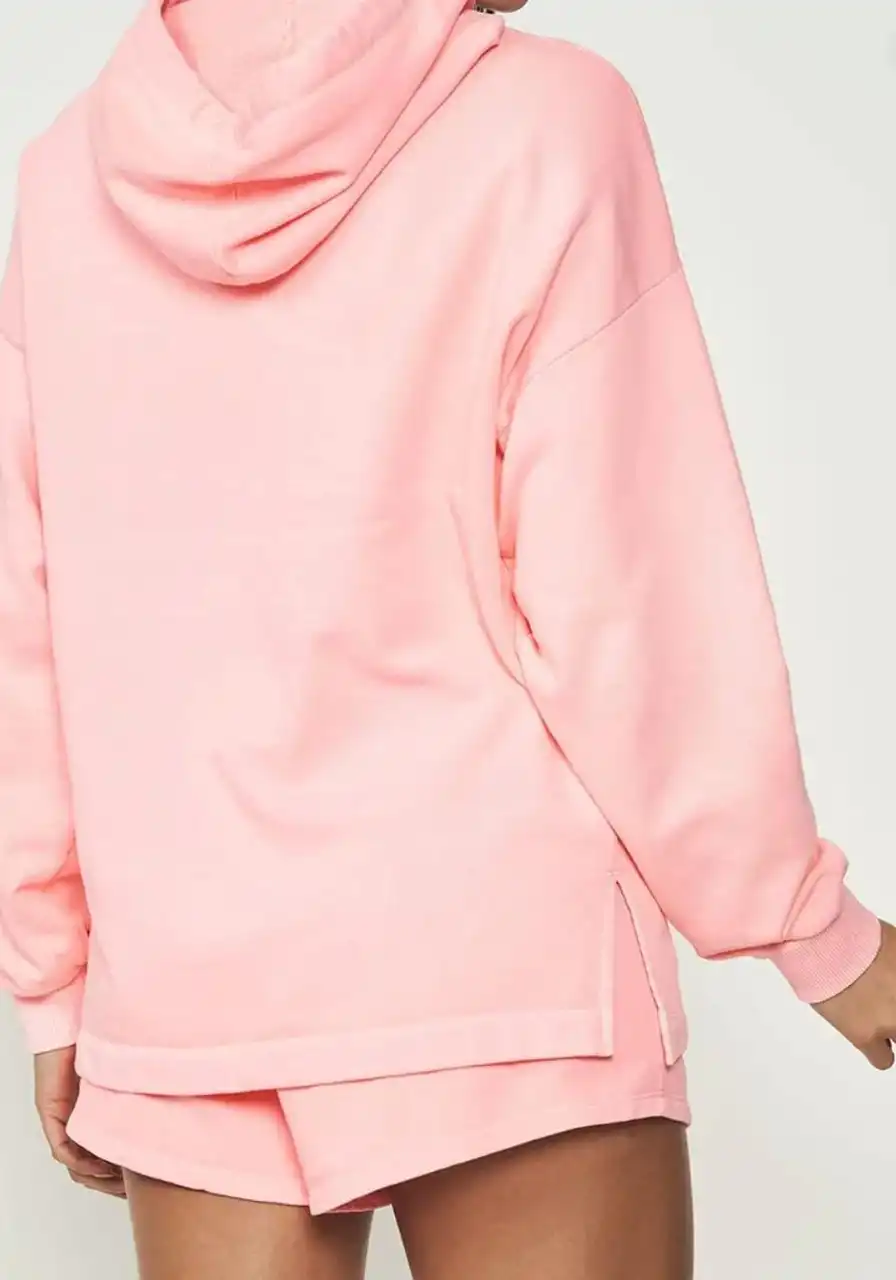 Blusão Moletom Com Capuz Colcci Rosa Cailee ref 13879