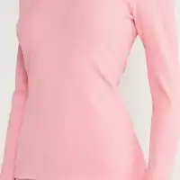 Blusa Canelada Manga Longa Rosa ref 13421 - imagem 2