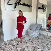 Blusa Canelada  Vermelho Potter Colcci Sport ref 13220 - imagem 2