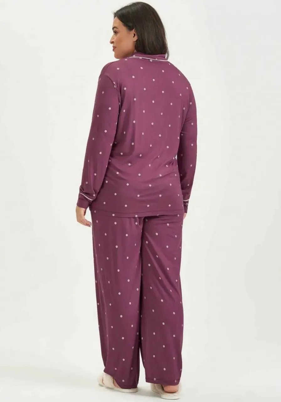 Pijama calça Unitária Plus Size Estampa 